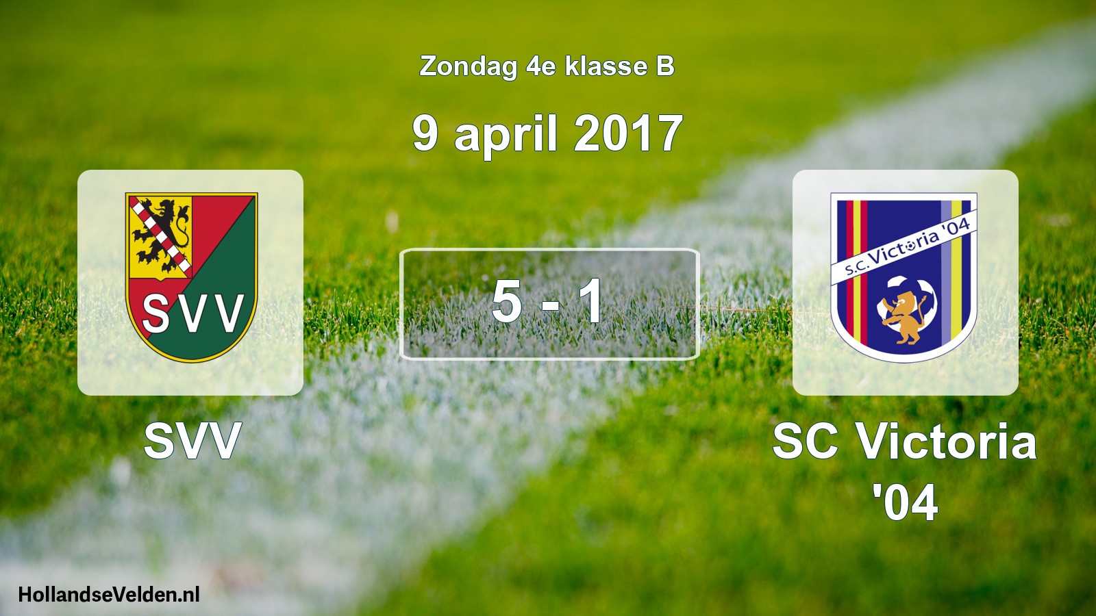 Total number of matches played: SVV - SC Victoria '04 5 - 1 (9 April 2017)