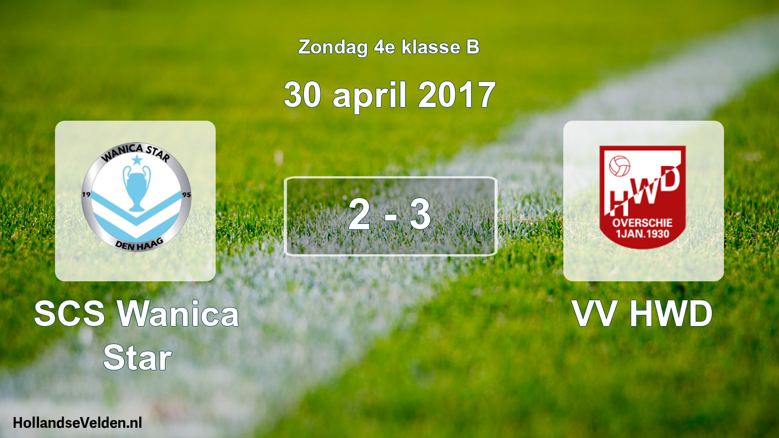 Total number of matches played: SCS Wanica Star - VV HWD 2 - 3 (30 April 2017)