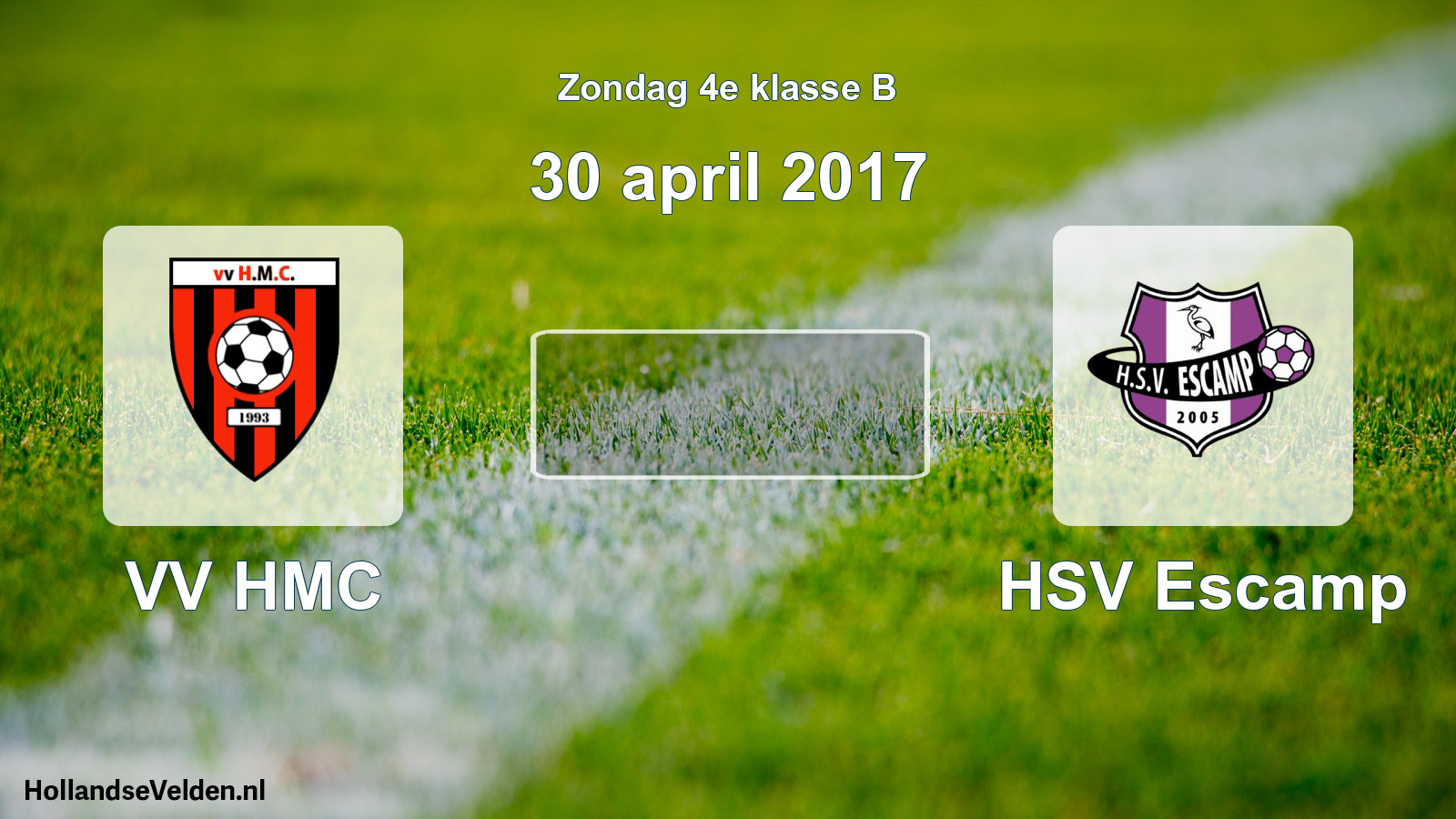 Scheduled Match: VV HMC - HSV Escamp (30 April 2017)