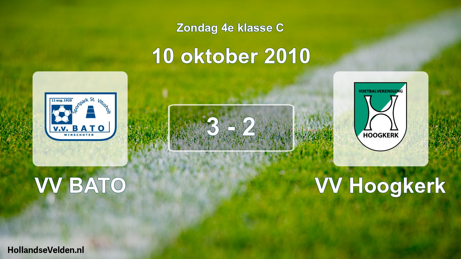 Total number of matches played: VV BATO - VV Hoogkerk 3 - 2 (10 October 2010)
