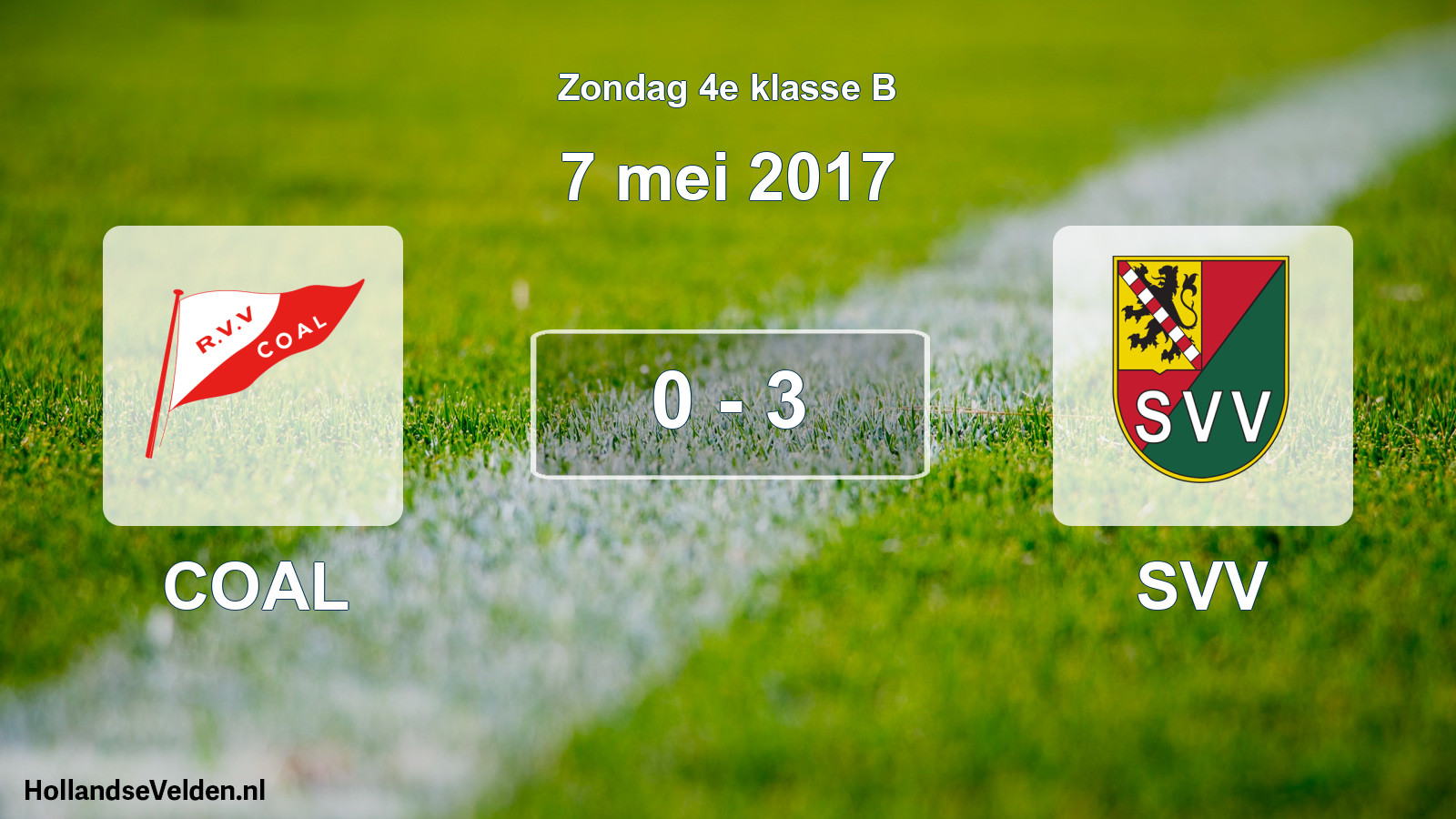 Total number of matches played: COAL - SVV 0 - 3 (7 May 2017)