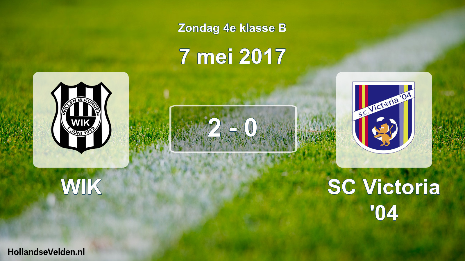 Total number of matches played: WIK - SC Victoria '04 2 - 0 (7 May 2017)
