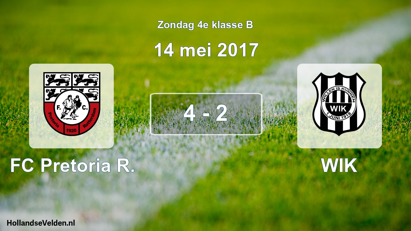 Total number of matches played: FC Pretoria R. - WIK 4 - 2 (14 May 2017)