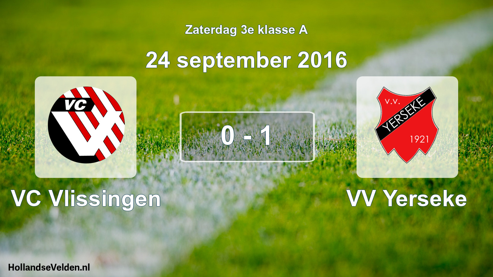 Total number of matches played: VC Vlissingen - VV Yerseke 0 - 1 (24 September 2016)