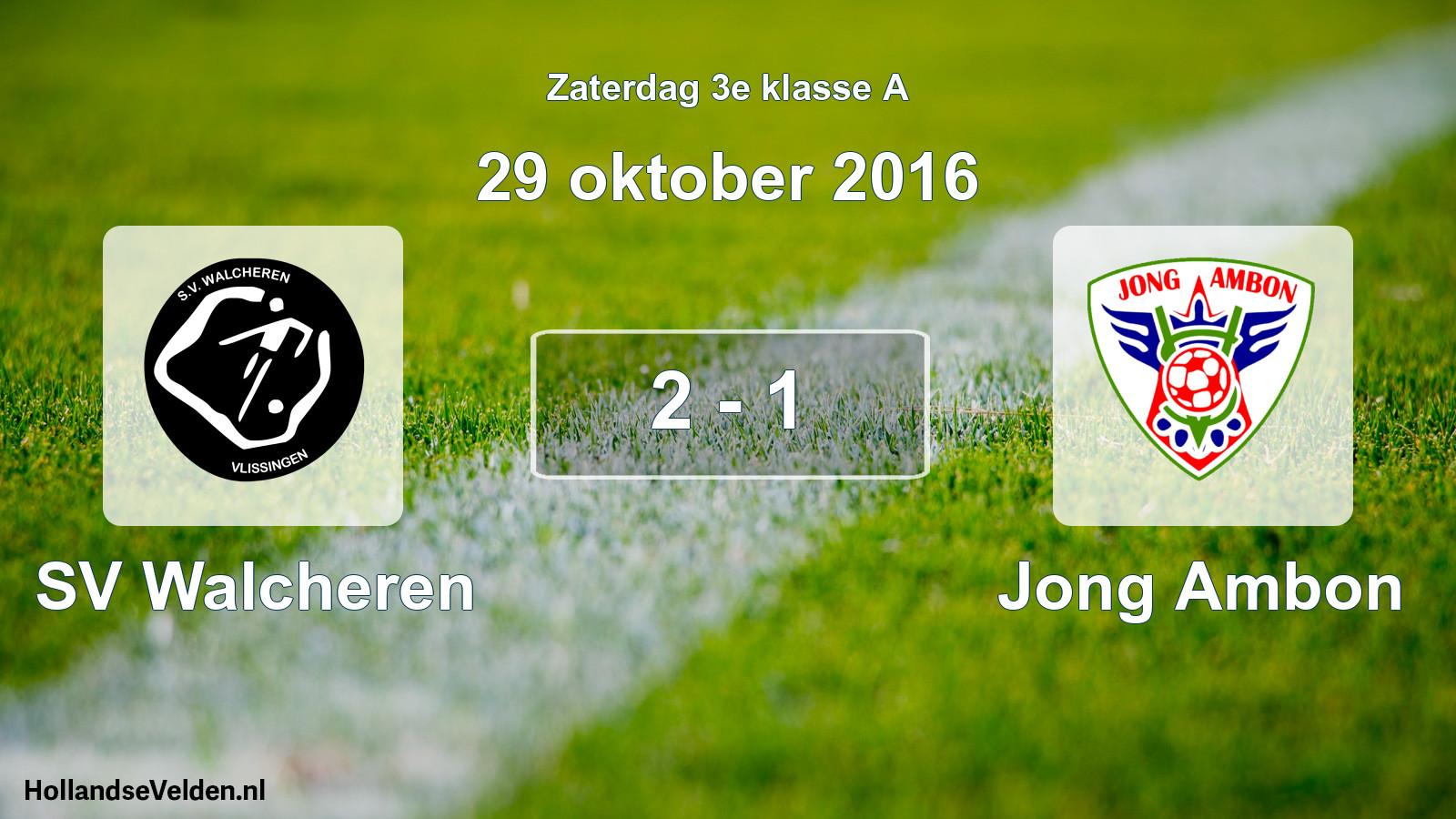 Total number of matches played: SV Walcheren - Jong Ambon 2 - 1 (29 October 2016)