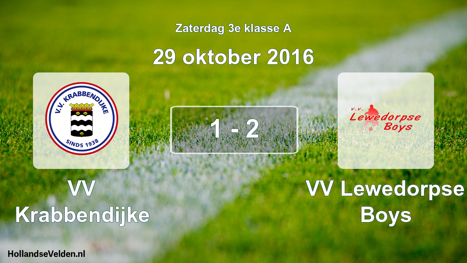 Total number of matches played: VV Krabbendijke - VV Lewedorpse Boys 1 - 2 (29 October 2016)