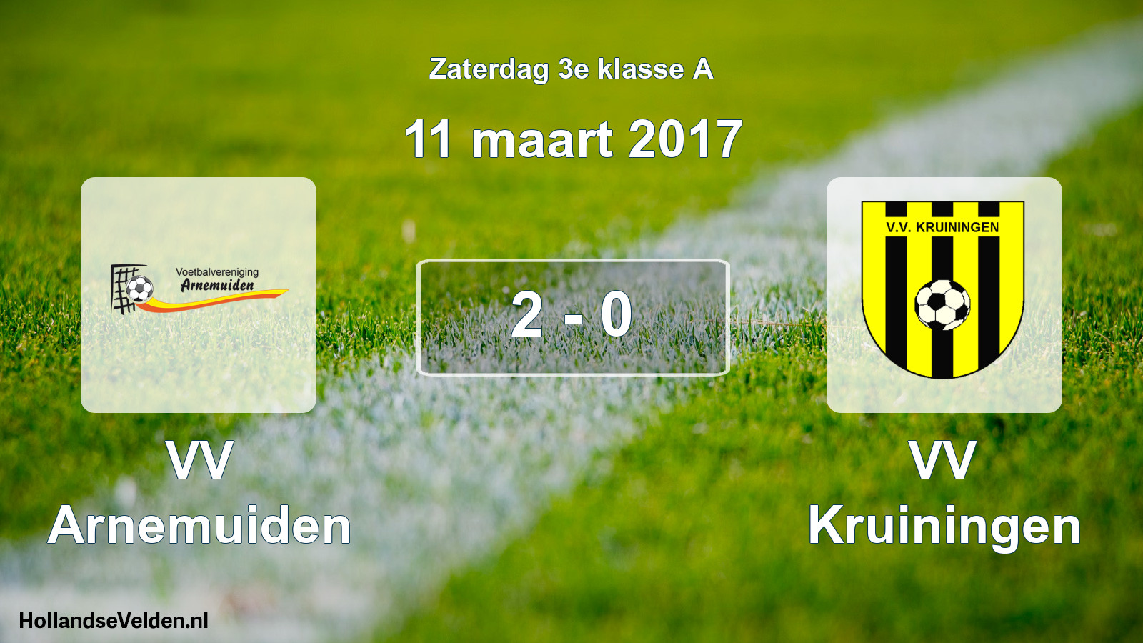 Total number of matches played: VV Arnemuiden - VV Kruiningen 2 - 0 (11 March 2017)