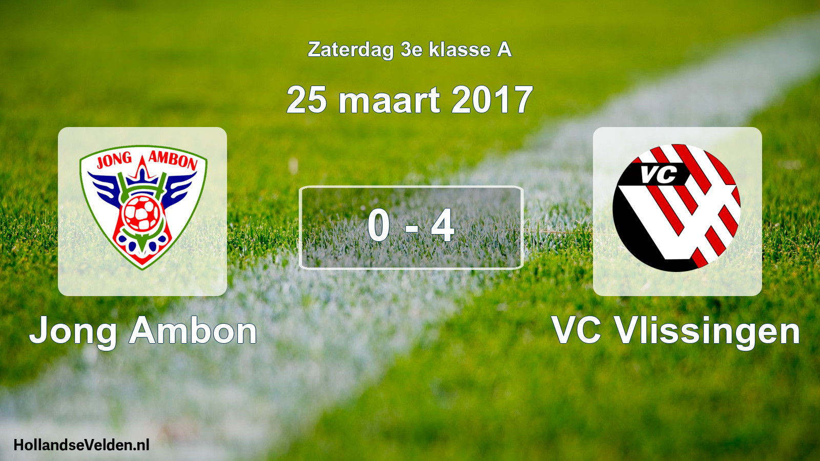 Total number of matches played: Jong Ambon - VC Vlissingen 0 - 4 (25 March 2017)