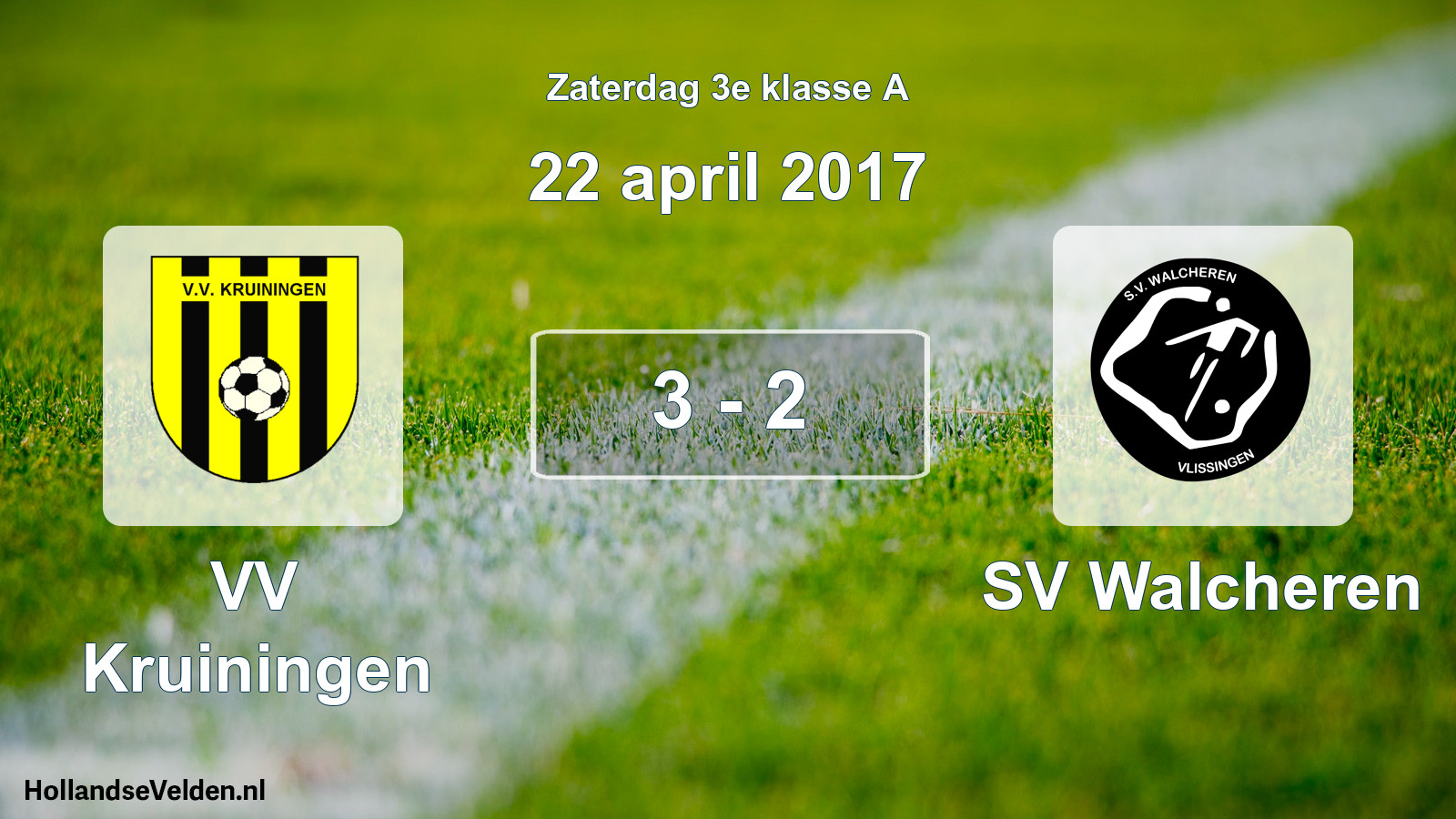 Total number of matches played: VV Kruiningen - SV Walcheren 3 - 2 (22 April 2017)