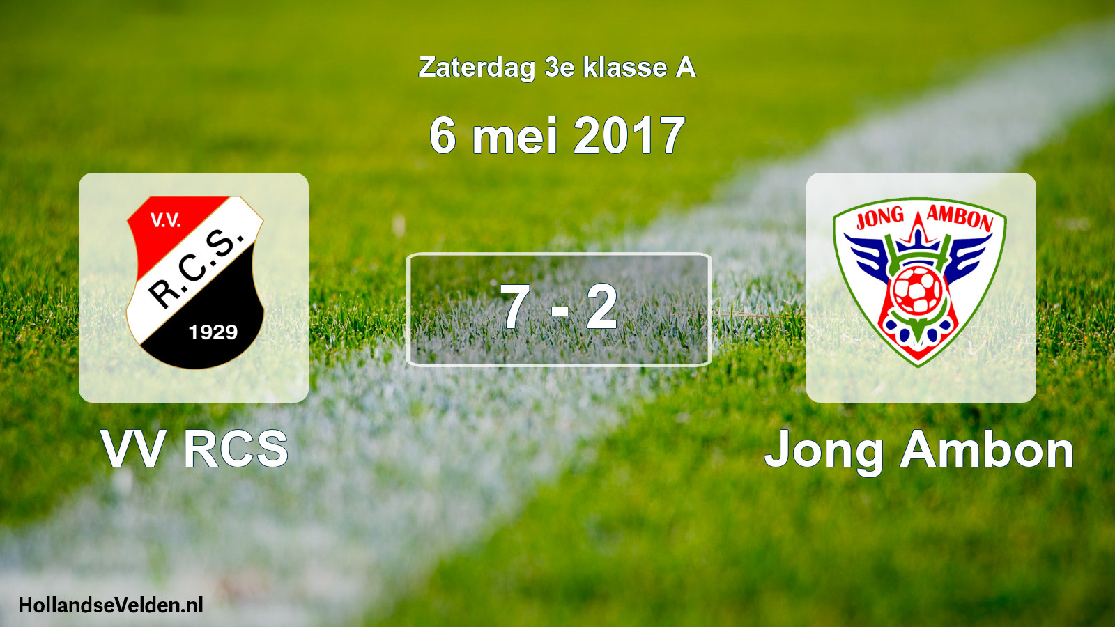 Total number of matches played: VV RCS - Jong Ambon 7 - 2 (6 May 2017)