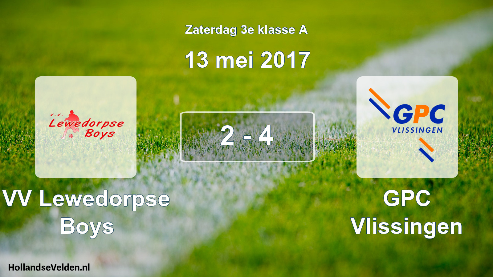 Total number of matches played: VV Lewedorpse Boys - GPC Vlissingen 2 - 4 (13 May 2017)