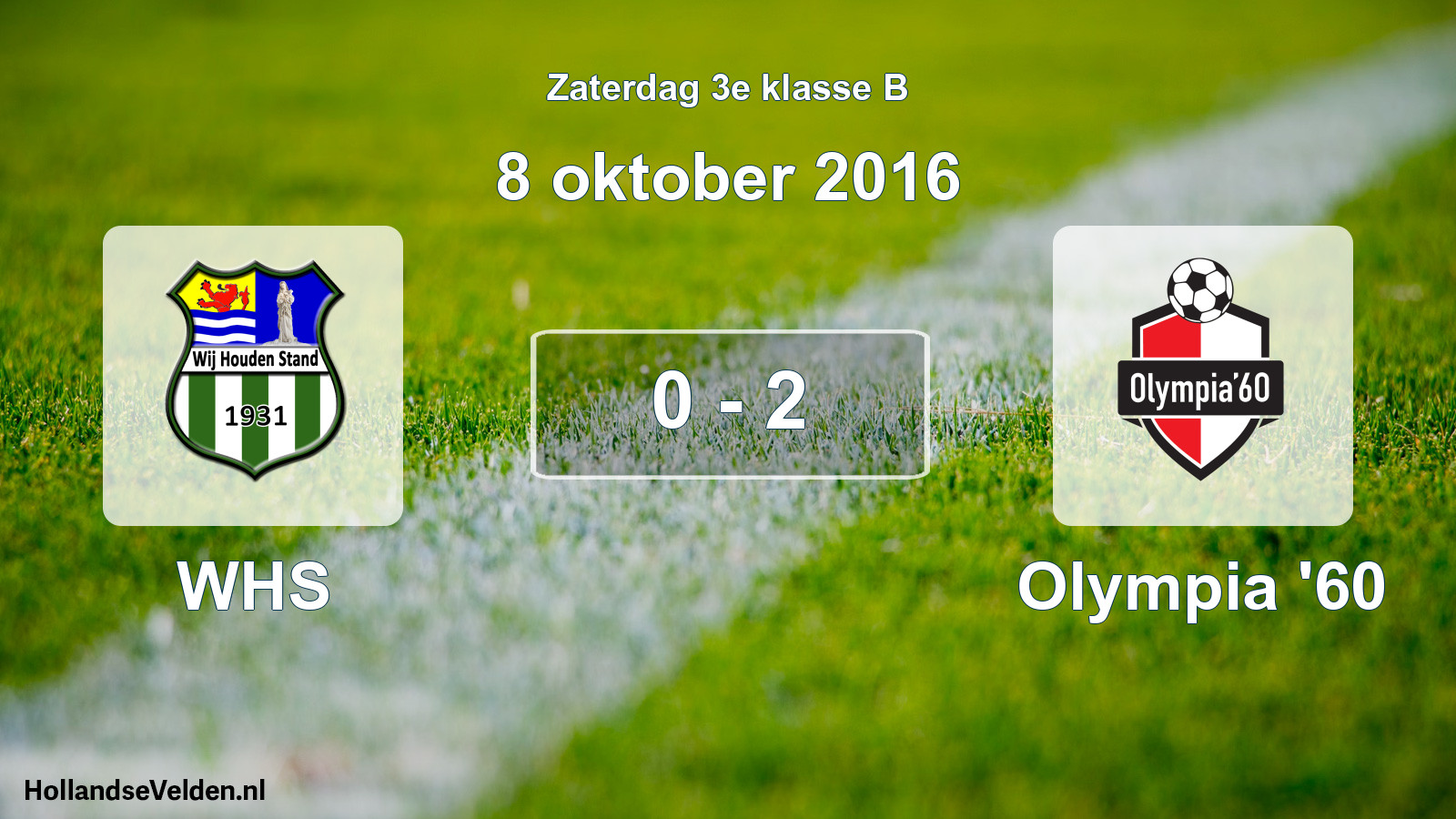 Total number of matches played: WHS - Olympia '60 0 - 2 (8 October 2016)
