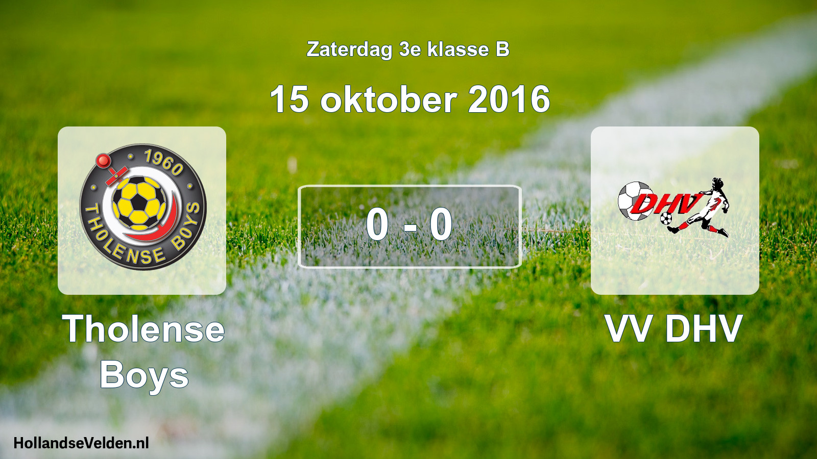 Total number of matches played: Tholense Boys - VV DHV 0 - 0 (15 October 2016)
