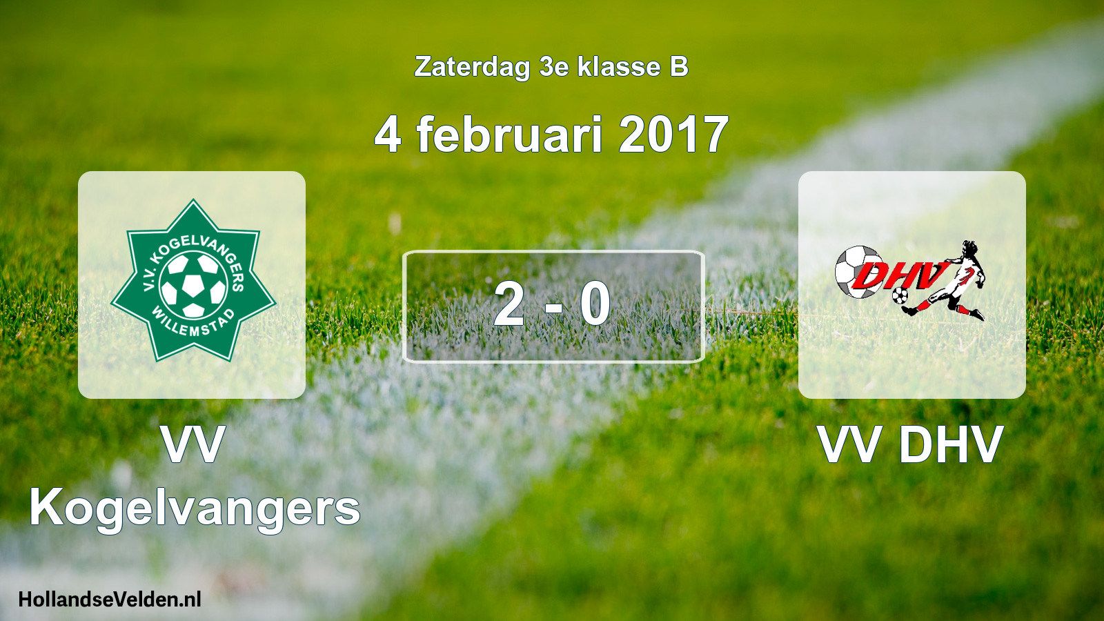 Total number of matches played: VV Kogelvangers - VV DHV 2 - 0 (4 February 2017)