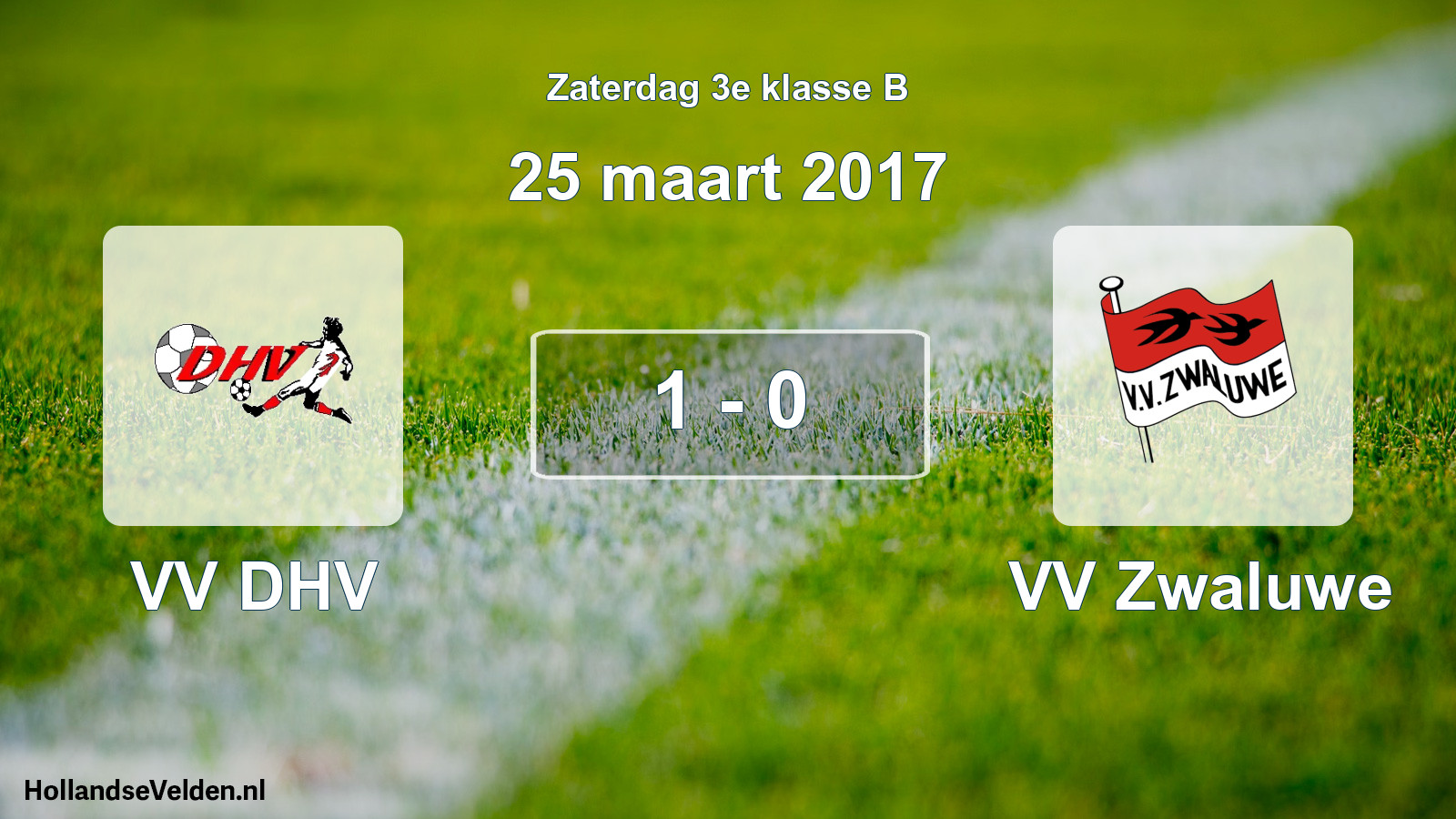 Total number of matches played: VV DHV - VV Zwaluwe 1 - 0 (25 March 2017)