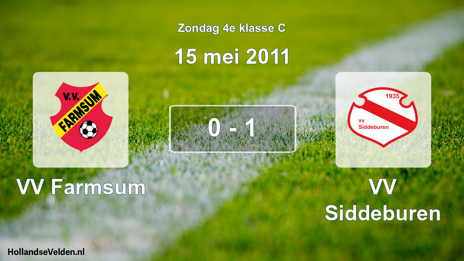 Total number of matches played: VV Farmsum - VV Siddeburen 0 - 1 (15 May 2011)