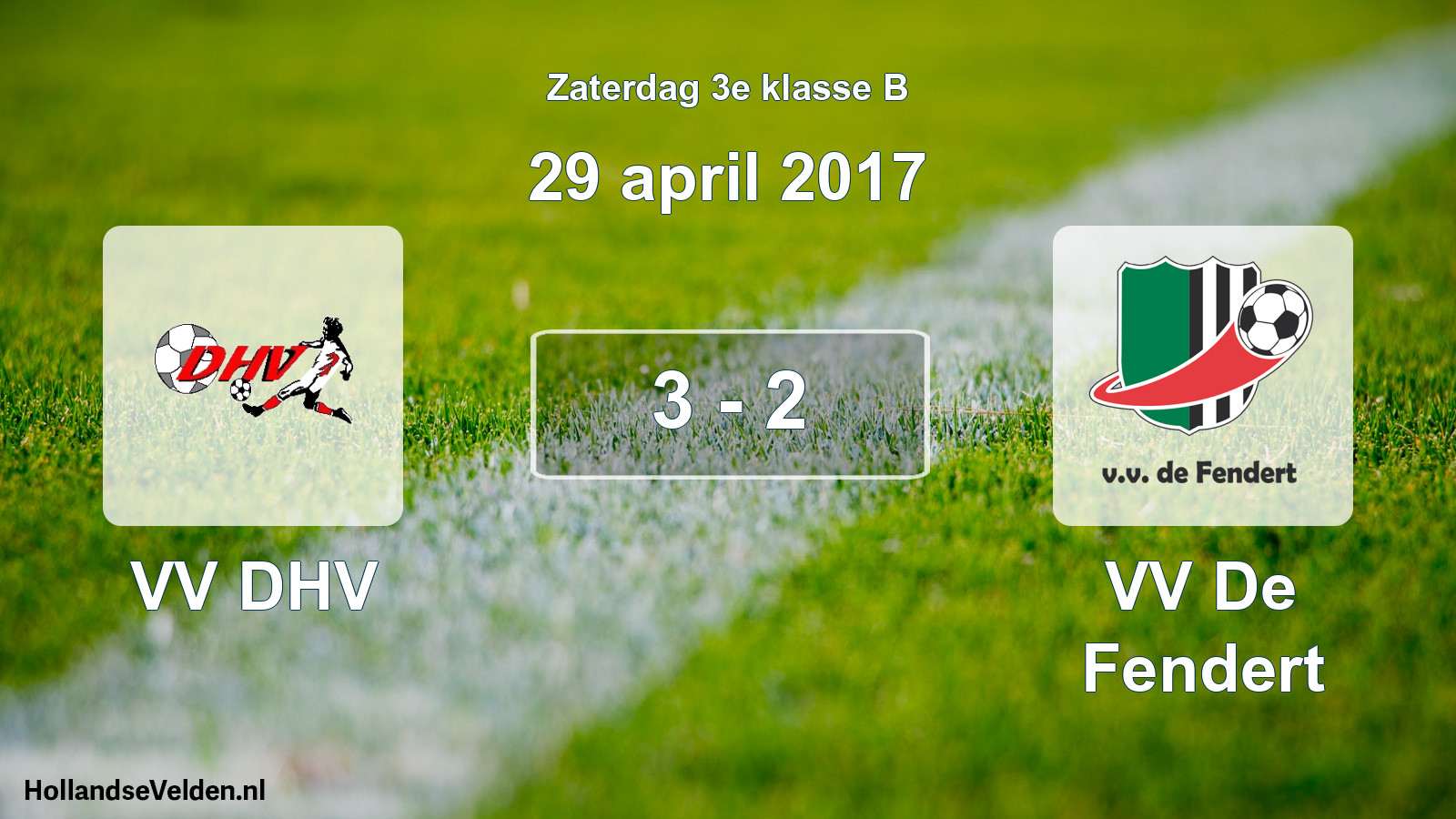 Total number of matches played: VV DHV - VV De Fendert 3 - 2 (29 April 2017)