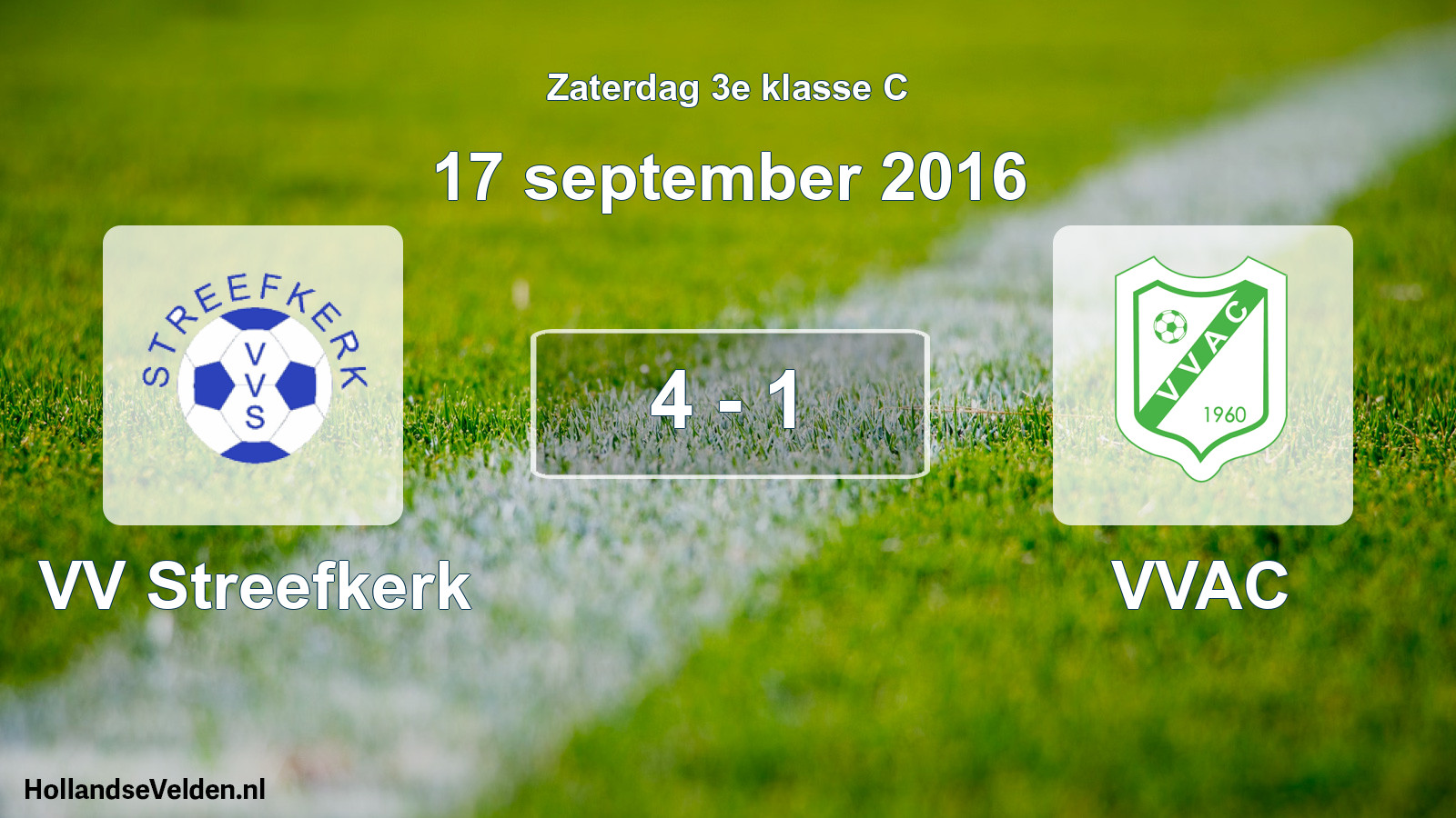 Total number of matches played: VV Streefkerk - VVAC 4 - 1 (17 September 2016)