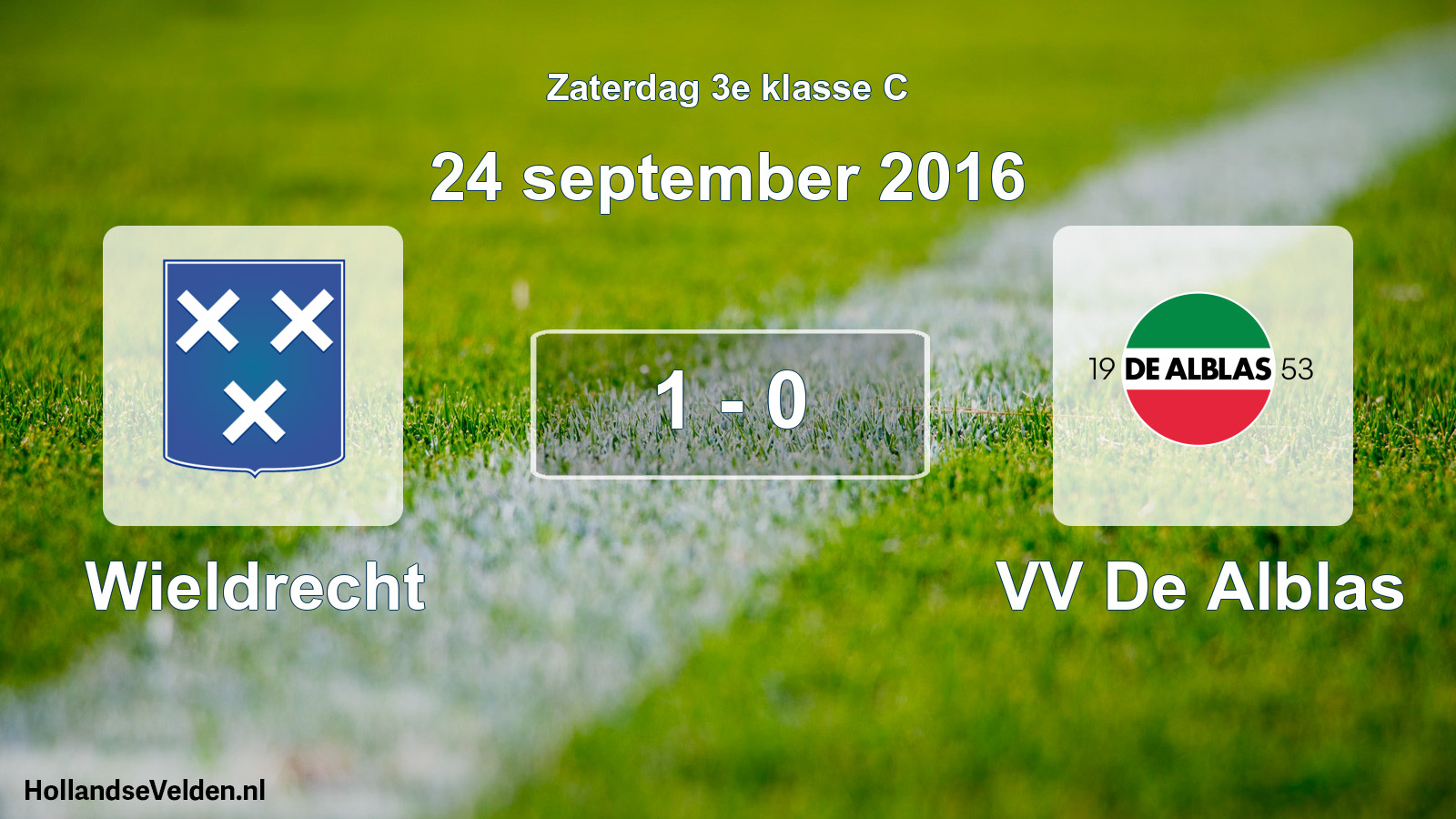 Total number of matches played: Wieldrecht - VV De Alblas 1 - 0 (24 September 2016)