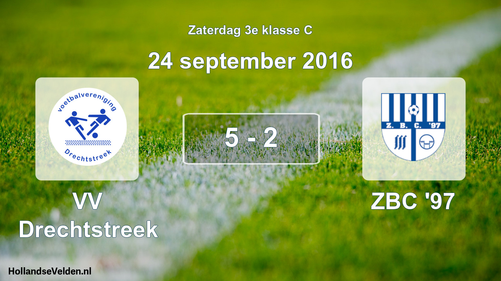 Total number of matches played: VV Drechtstreek - ZBC '97 5 - 2 (24 September 2016)