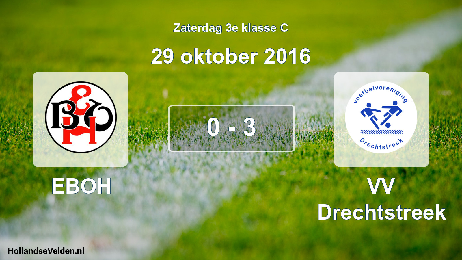 Total number of matches played: EBOH - VV Drechtstreek 0 - 3 (29 October 2016)