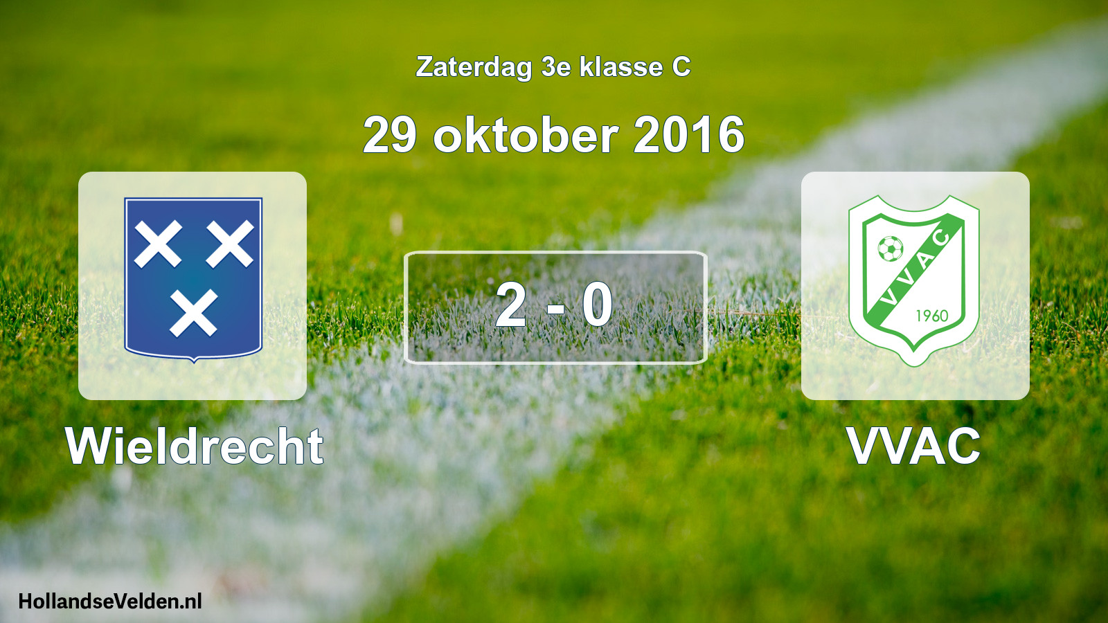 Total number of matches played: Wieldrecht - VVAC 2 - 0 (29 October 2016)