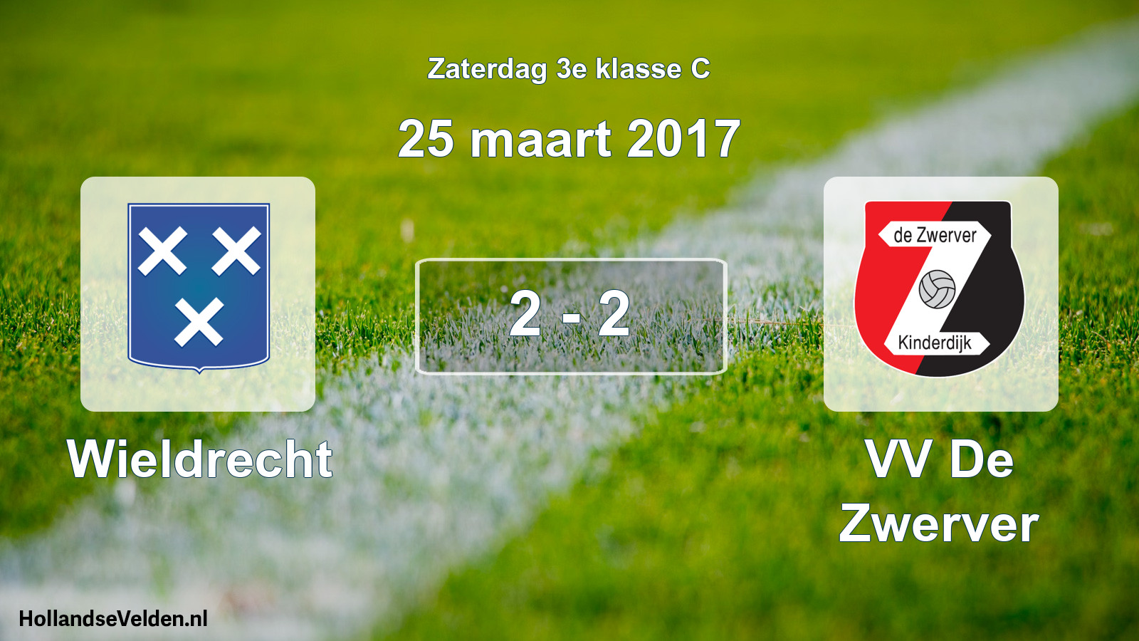 Total number of matches played: Wieldrecht - VV De Zwerver 2 - 2 (25 March 2017)