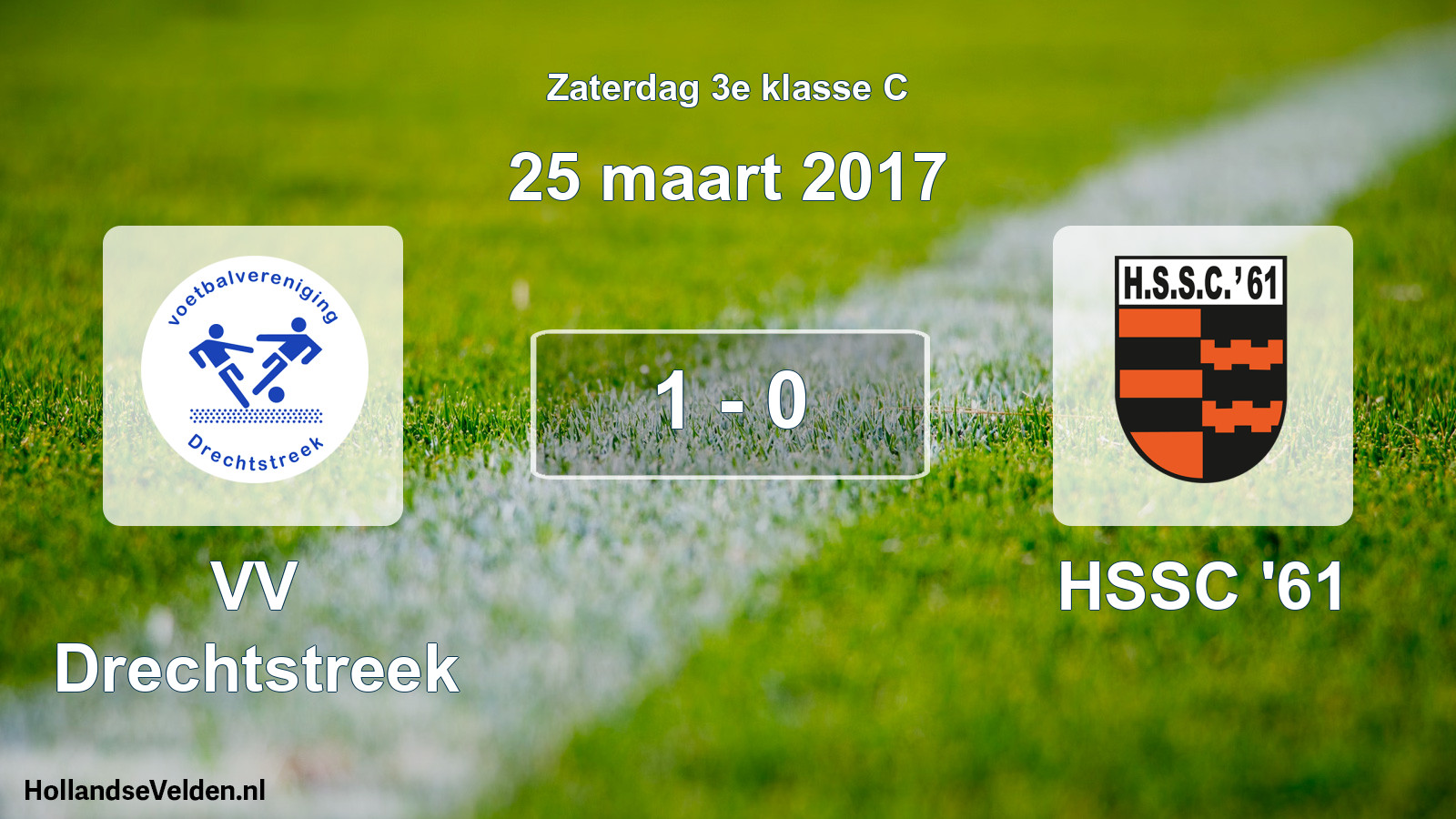 Total number of matches played: VV Drechtstreek - HSSC '61 1 - 0 (25 March 2017)