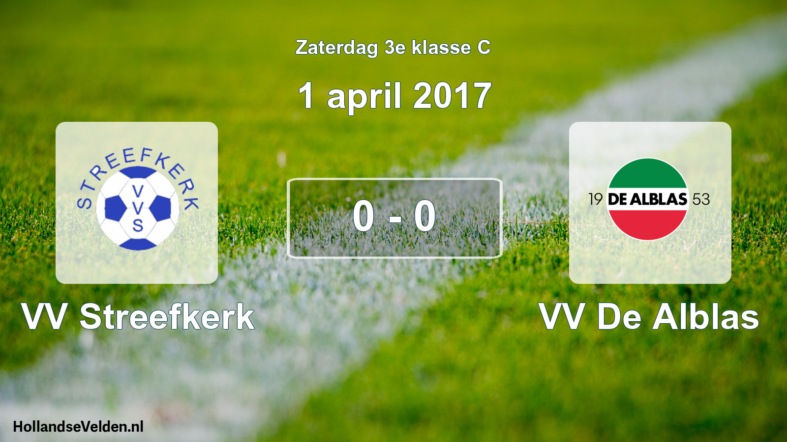 Total number of matches played: VV Streefkerk - VV De Alblas 0 - 0 (1 April 2017)
