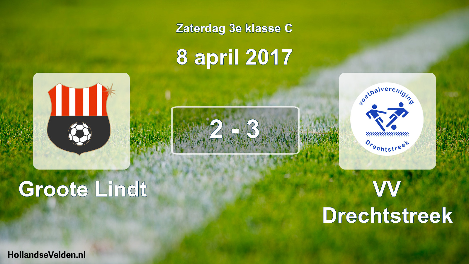 Total number of matches played: Groote Lindt - VV Drechtstreek 2 - 3 (8 April 2017)