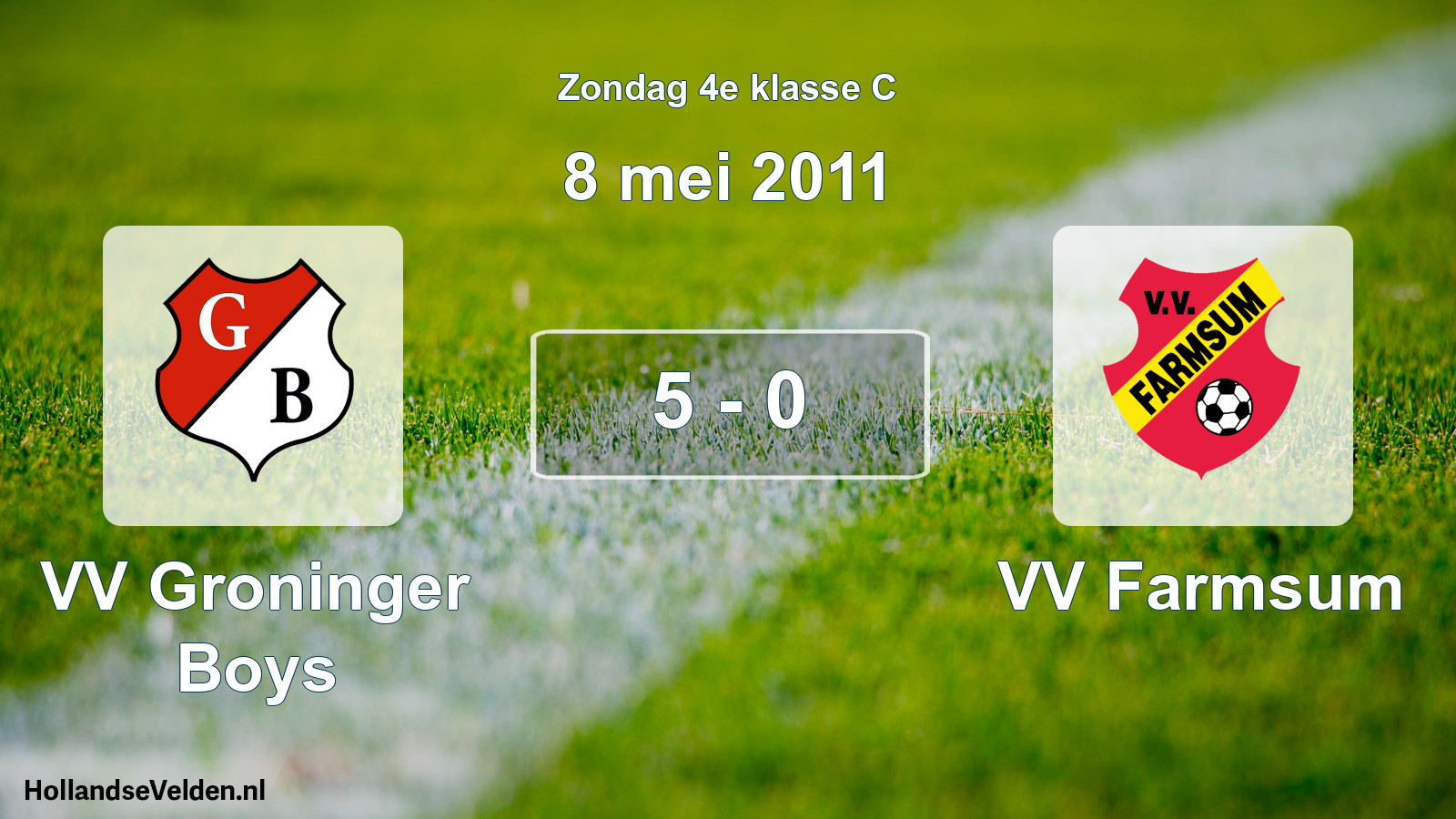 Total number of matches played: VV Groninger Boys - VV Farmsum 5 - 0 (8 May 2011)