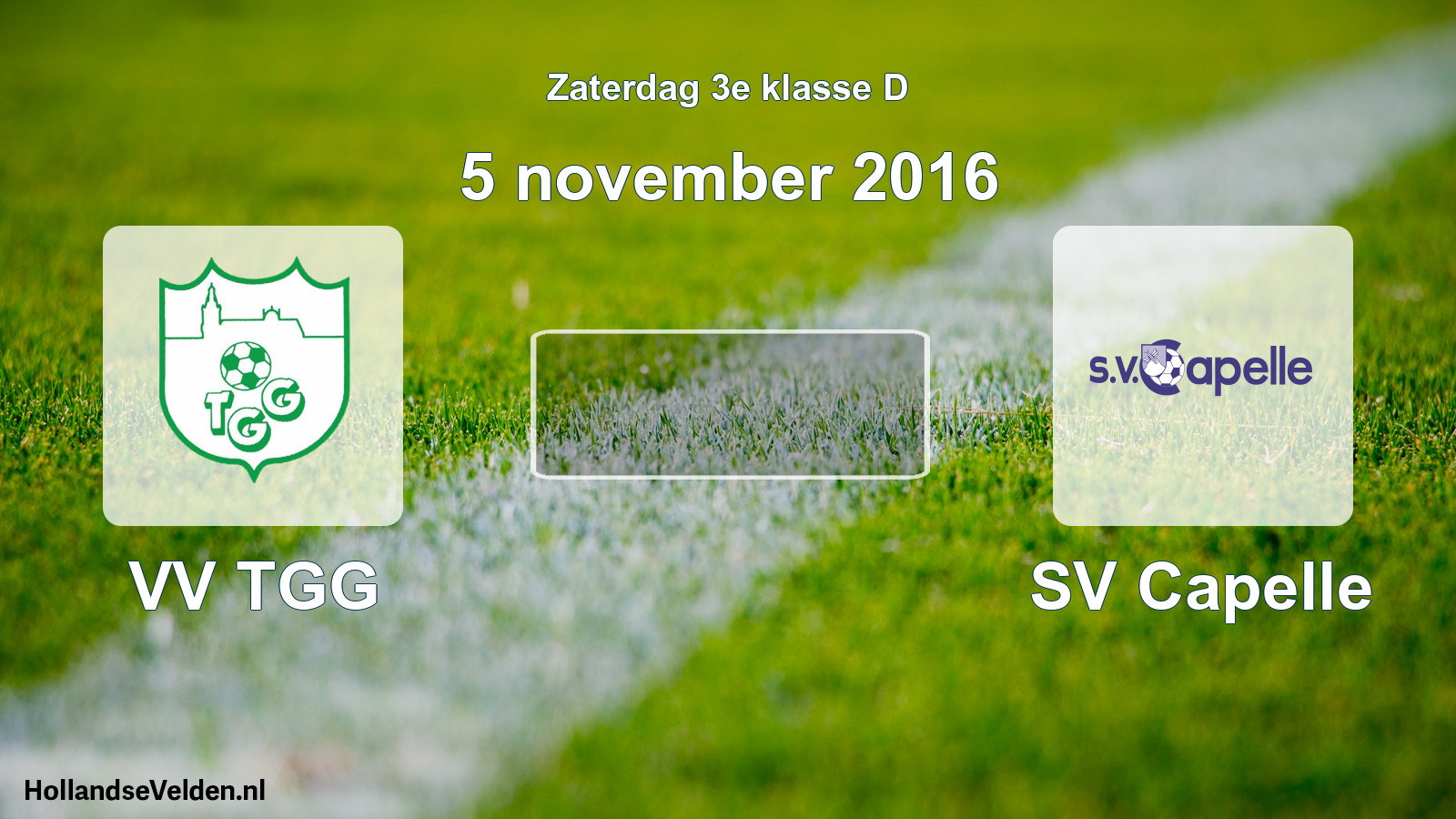 Scheduled Match: VV TGG - SV Capelle (5 November 2016)