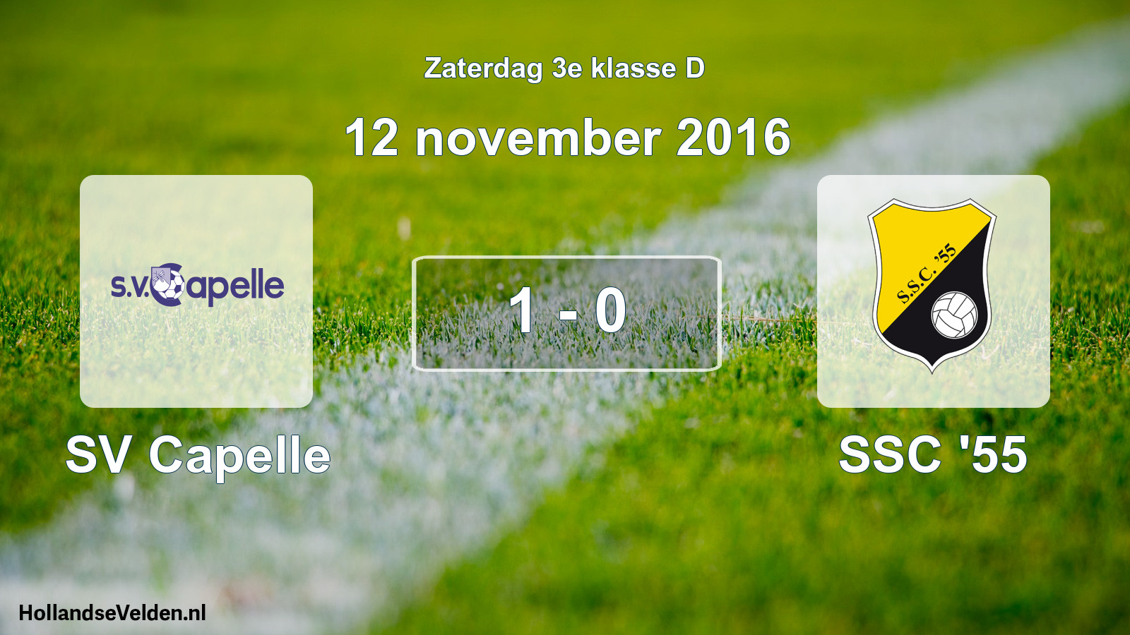 Total number of matches played: SV Capelle - SSC '55 1 - 0 (12 November 2016)