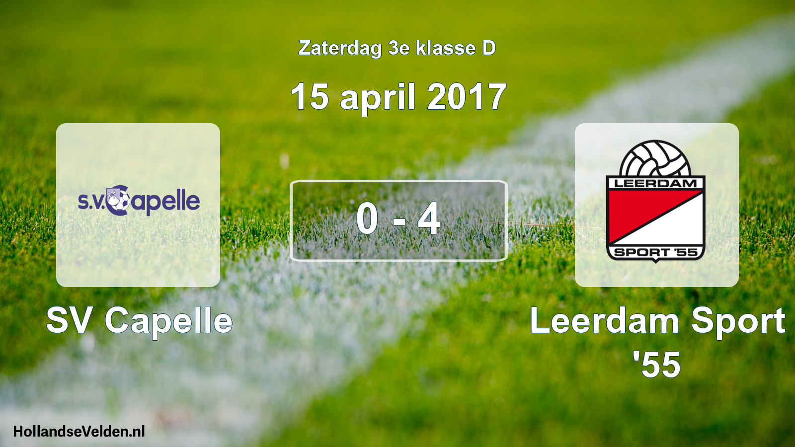 Total number of matches played: SV Capelle - Leerdam Sport '55 0 - 4 (15 April 2017)