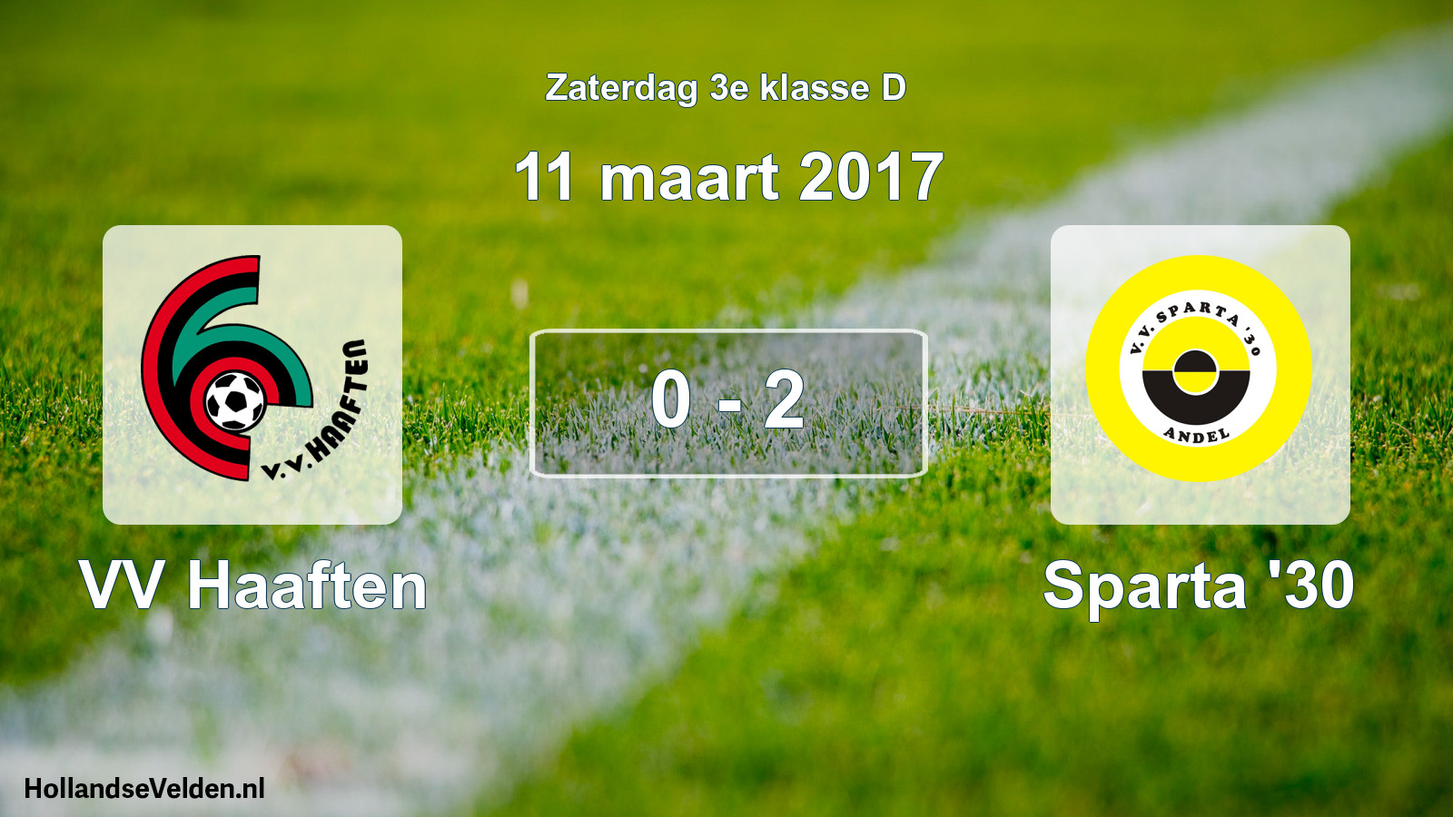 Total number of matches played: VV Haaften - Sparta '30 0 - 2 (11 March 2017)