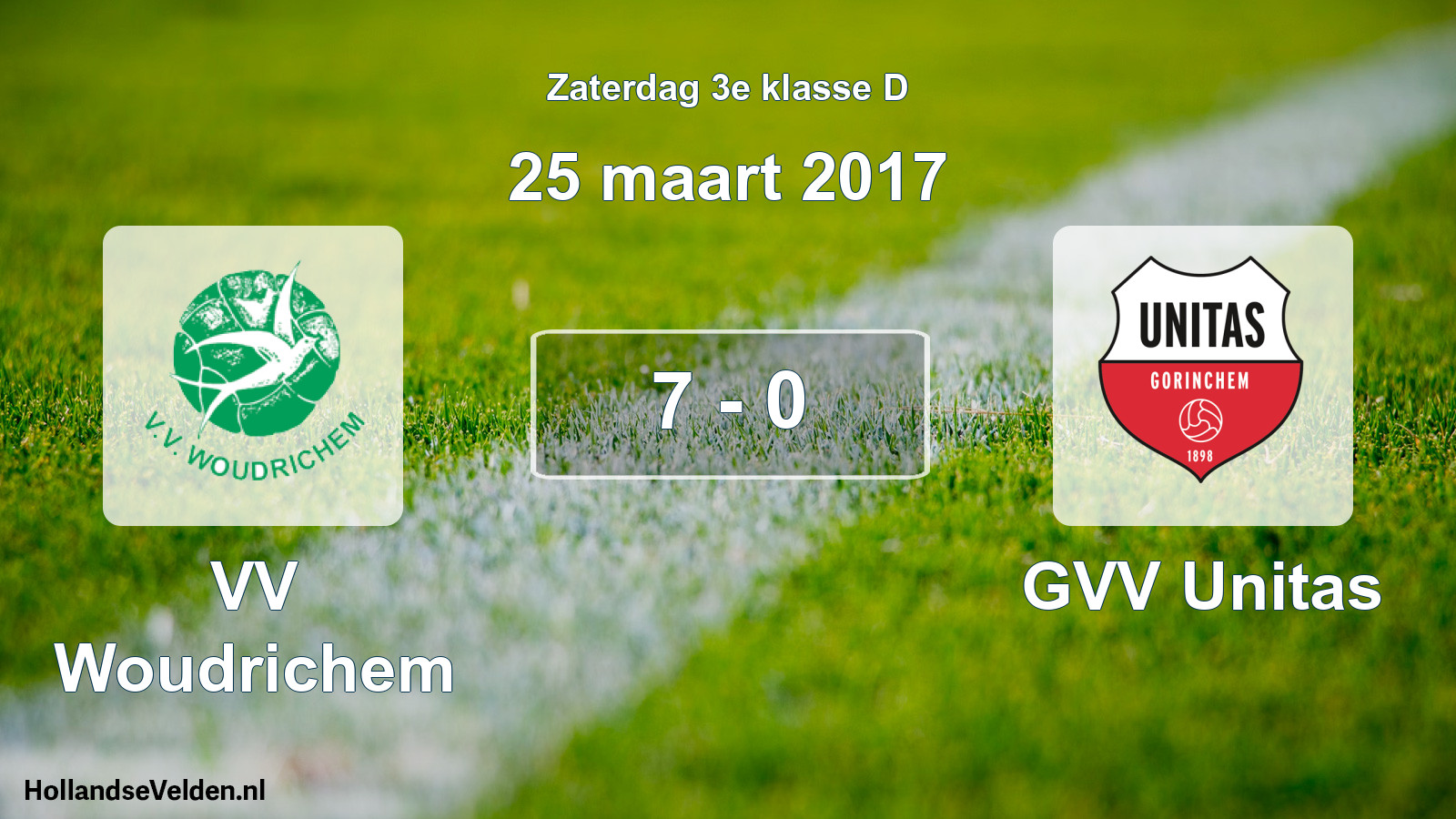Total number of matches played: VV Woudrichem - GVV Unitas 7 - 0 (25 March 2017)