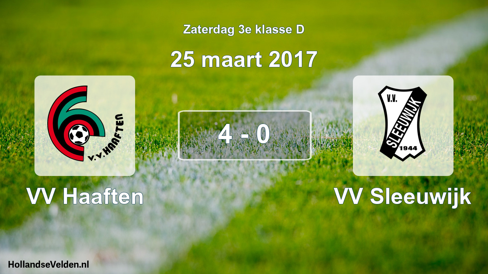 Total number of matches played: VV Haaften - VV Sleeuwijk 4 - 0 (25 March 2017)