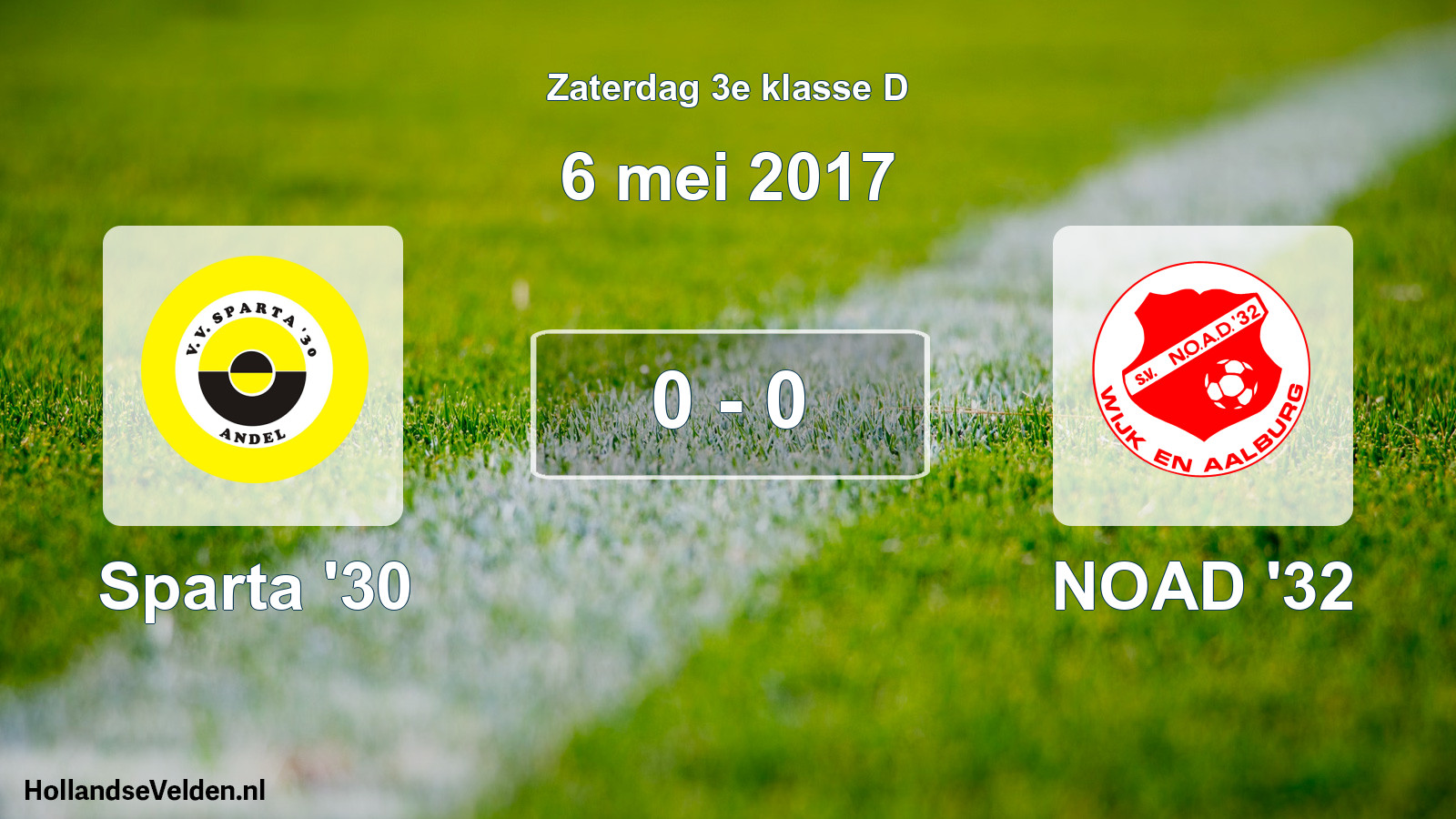 Total number of matches played: Sparta '30 - NOAD '32 0 - 0 (6 May 2017)