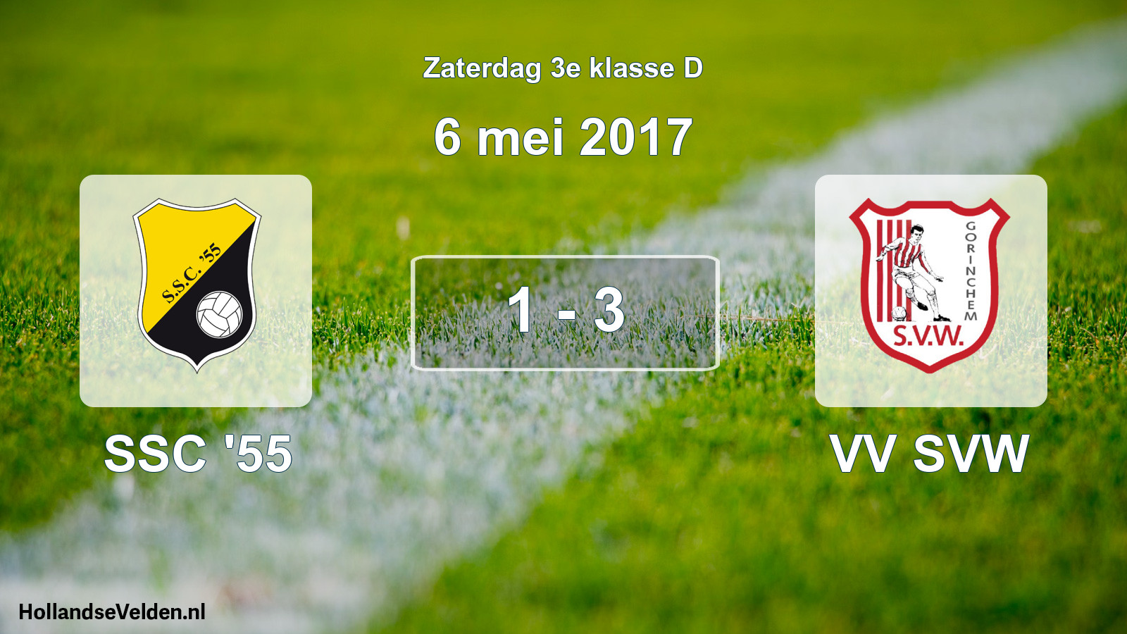 Total number of matches played: SSC '55 - VV SVW 1 - 3 (6 May 2017)