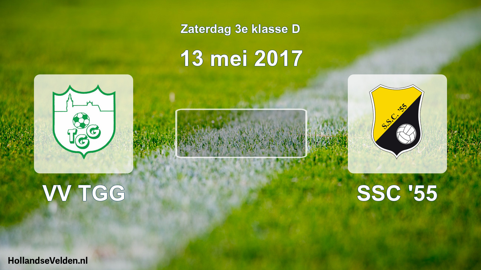 Geplande wedstrijd: VV TGG - SSC '55 (13 mei 2017)