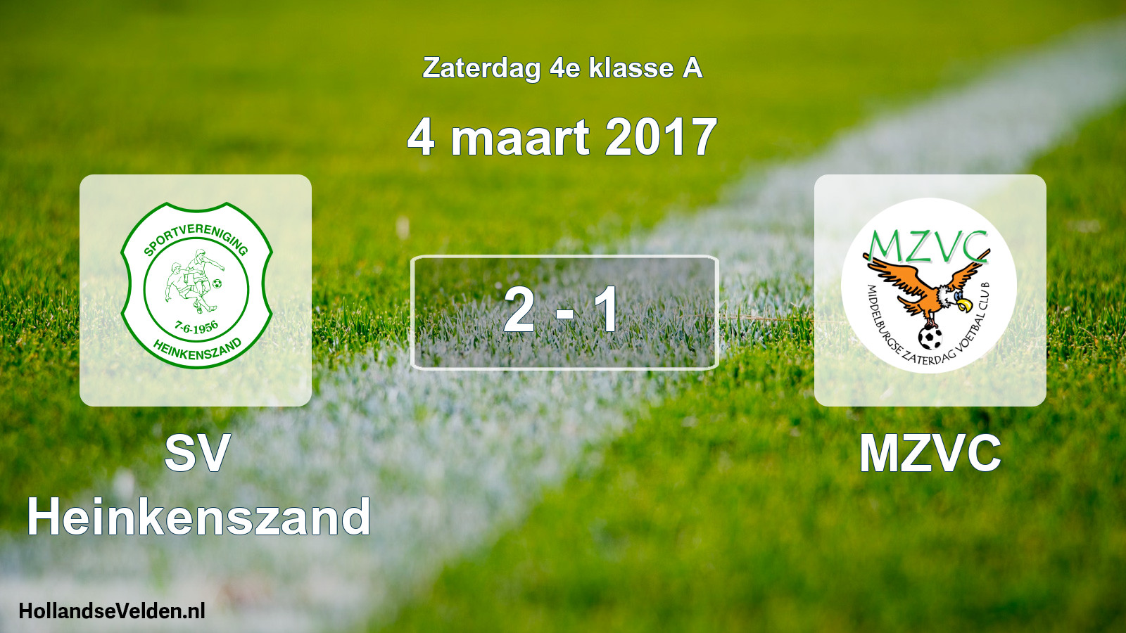 Total number of matches played: SV Heinkenszand - MZVC 2 - 1 (4 March 2017)