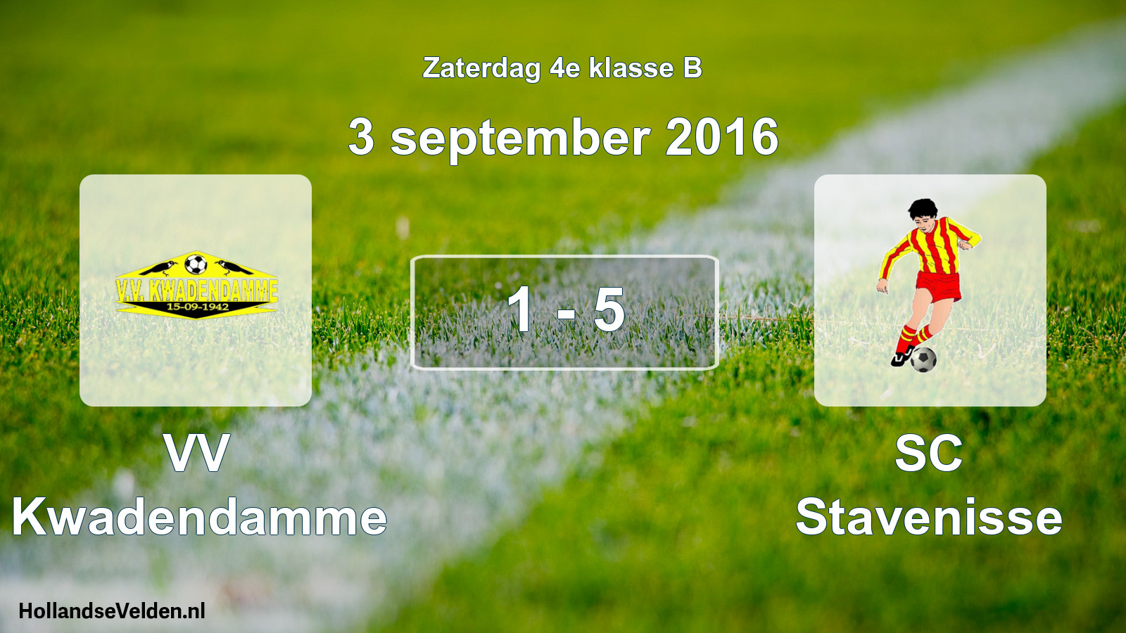 Total number of matches played: VV Kwadendamme - SC Stavenisse 1 - 5 (3 September 2016)