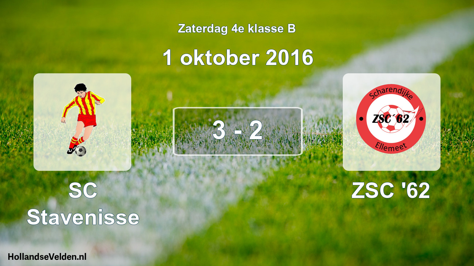 Total number of matches played: SC Stavenisse - ZSC '62 3 - 2 (1 October 2016)