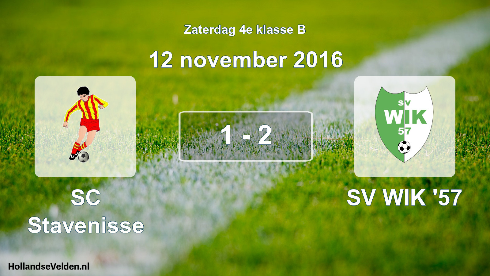 Total number of matches played: SC Stavenisse - SV WIK '57 1 - 2 (12 November 2016)