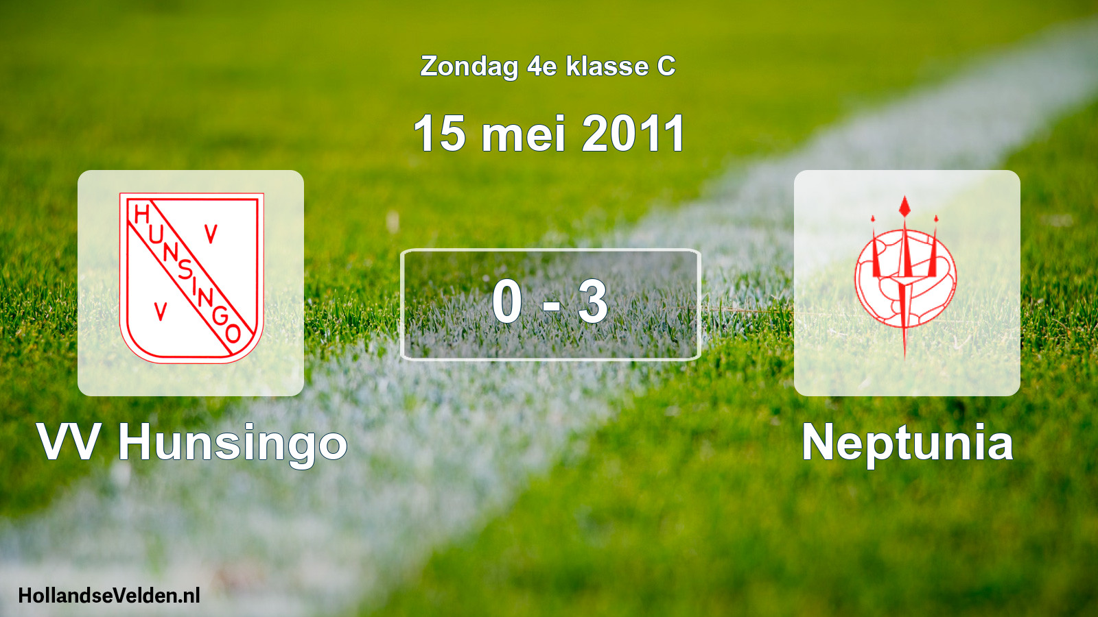 Total number of matches played: VV Hunsingo - Neptunia 0 - 3 (15 May 2011)