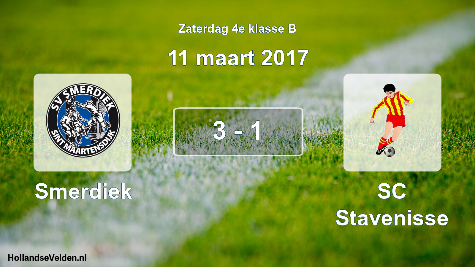 Total number of matches played: Smerdiek - SC Stavenisse 3 - 1 (11 March 2017)