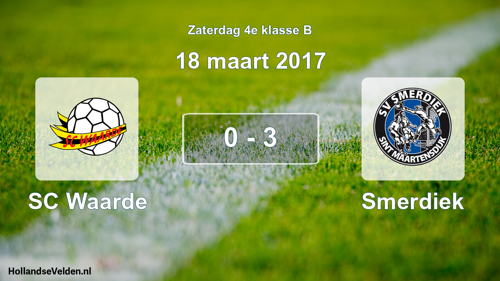 Total number of matches played: SC Waarde - Smerdiek 0 - 3 (18 March 2017)