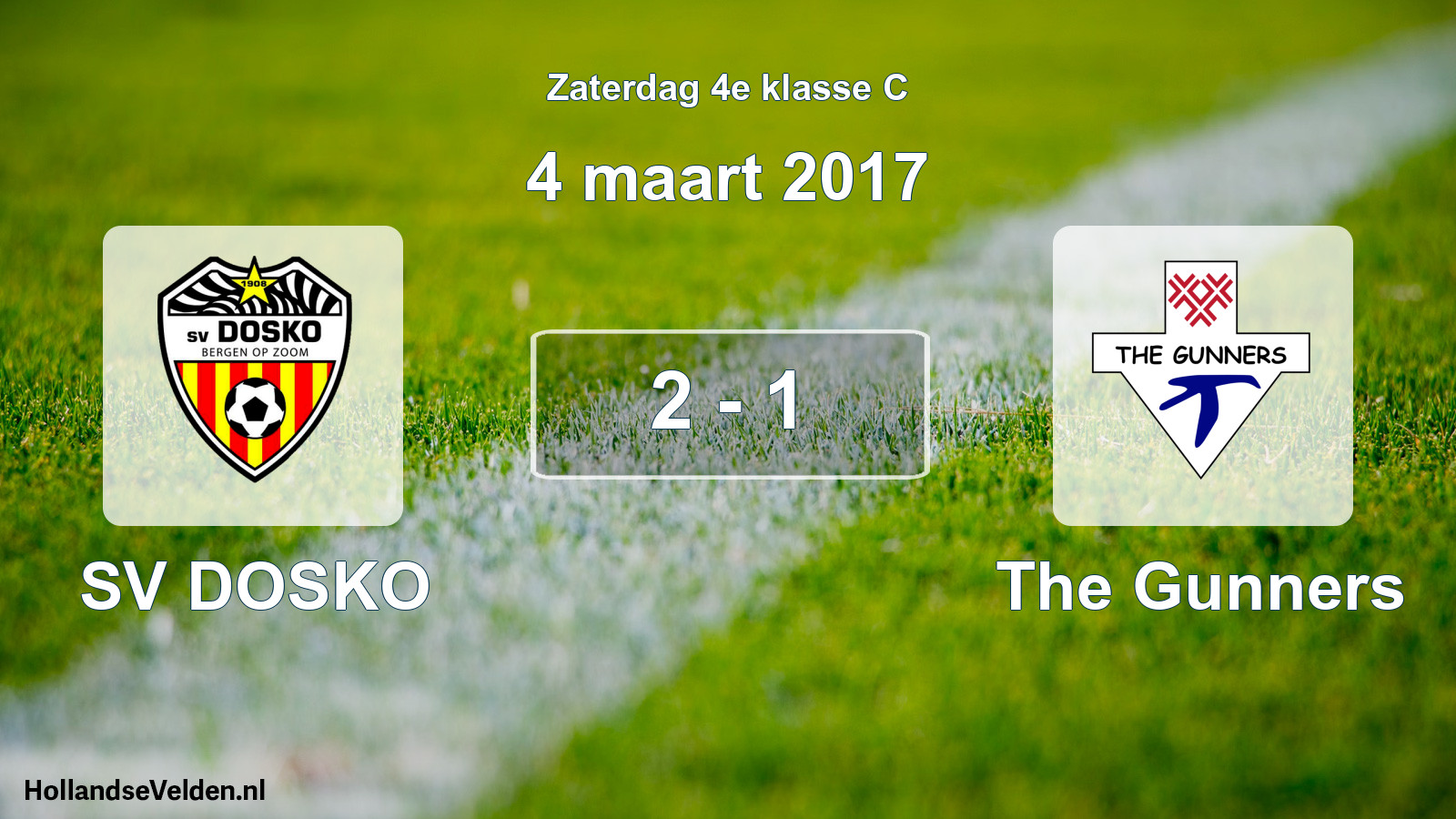 Total number of matches played: SV DOSKO - The Gunners 2 - 1 (4 March 2017)