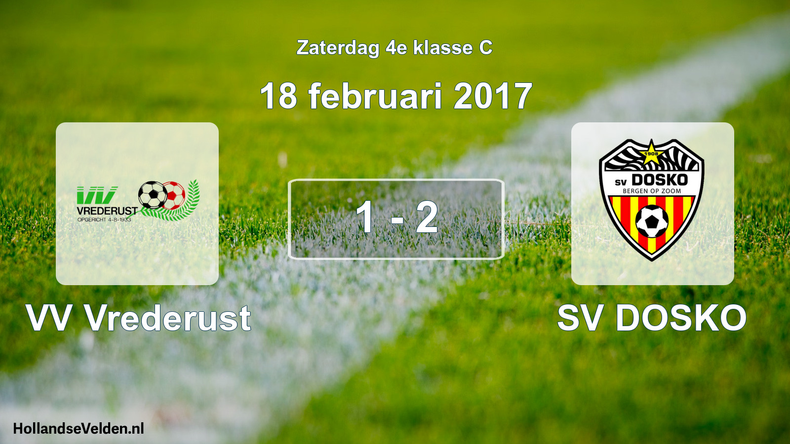 Total number of matches played: VV Vrederust - SV DOSKO 1 - 2 (18 February 2017)
