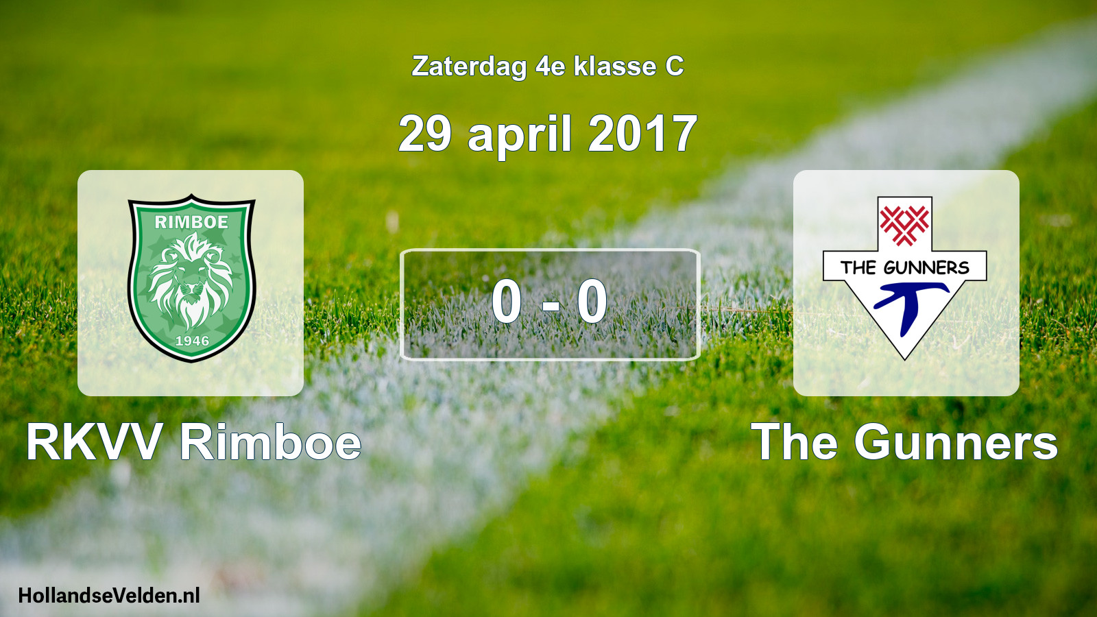 Total number of matches played: RKVV Rimboe - The Gunners 0 - 0 (29 April 2017)